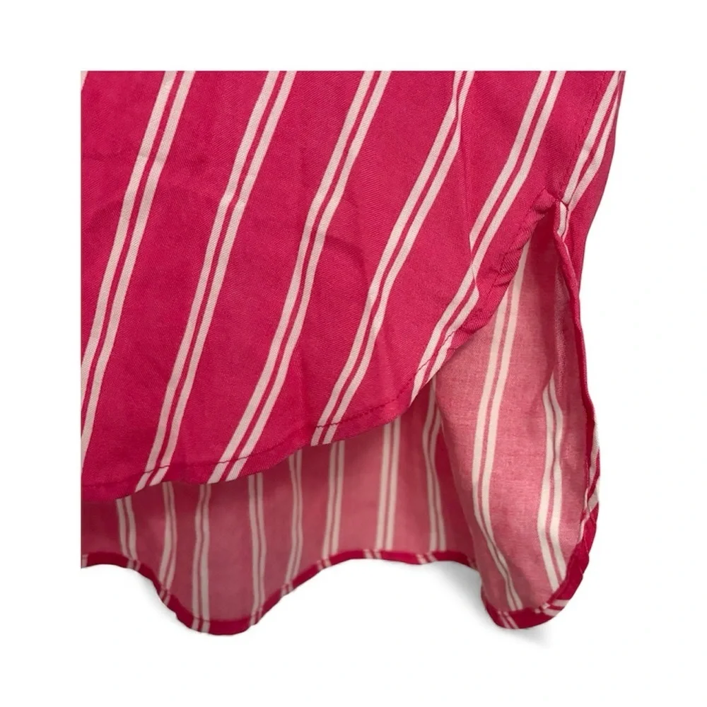 Grand & Greene Pink Striped Button Up Collared Long Sleeve Shirt Women’s SIZE S - Picture 5 of 13